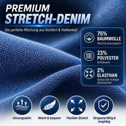 3er-Pack Herren Flex-Stretch Jeans – Slim Straight Fit mit 5 Taschen